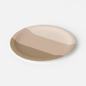 Brown Ombre Striping Pappteller (Schrägansicht)