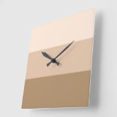 Brown Ombre Striping Quadratische Wanduhr (Winkel)