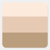 Brown Ombre Striping Quadratischer Aufkleber (Vorderseite)