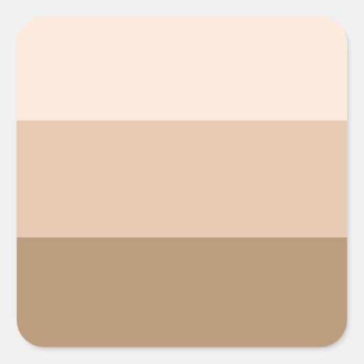 Brown Ombre Striping Quadratischer Aufkleber (Vorderseite)