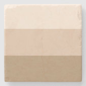 Brown Ombre Striping Steinuntersetzer (Vorderseite)