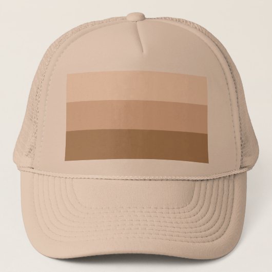 Brown Ombre Striping Truckerkappe (Vorderseite)