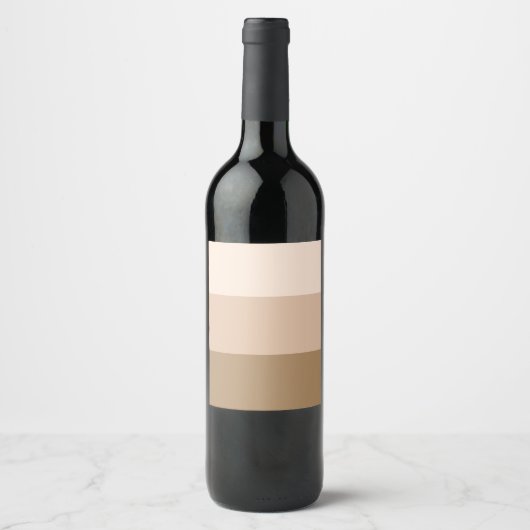 Brown Ombre Striping Weinetikett (Vorderseite)