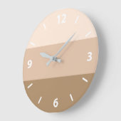 Brown Ombre Stripte Large Clock Große Wanduhr (Winkel)