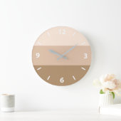 Brown Ombre Stripte Large Clock Große Wanduhr (Zuhause)