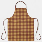 Brown on Brown Beautiful Gingham Karos Schürze (Vorderseite)