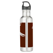 "Brown on Stainless Steal" Wasserflasche Trinkflasche (Rückseite)