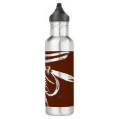 "Brown on Stainless Steal" Wasserflasche Trinkflasche (Rechts)