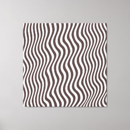 Brown Optic Streifen Leinwanddruck