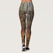 Brown Orange Black Aqua Funky Camouflage Abstrakt Leggings (Rückseite)
