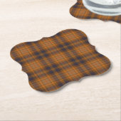 Brown Orange Blue Tartan Kariert Untersetzer (angewinkelt)