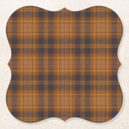 Brown Orange Blue Tartan Kariert Untersetzer