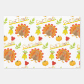 BROWN & ORANGE ERNTEDANK-WRAPPING-PAPIERSHEETS GESCHENKPAPIER SET (Vorderseite)