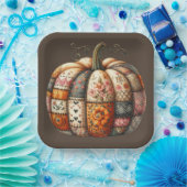BROWN & ORANGE FALL PATCHWORT PUMPKIN PAPPTELLER (Party)