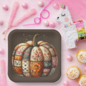 BROWN & ORANGE FALL PATCHWORT PUMPKIN PAPPTELLER (Party)