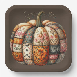 BROWN & ORANGE FALL PATCHWORT PUMPKIN PAPPTELLER