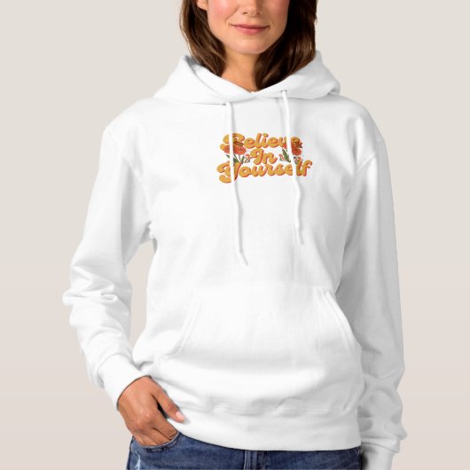 Brown Orange glauben an Ihr eigenes Hoodie Sweatsh (Vorderseite)