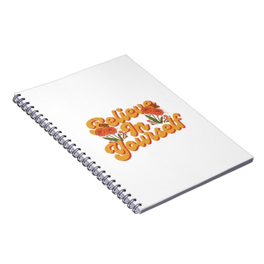 Brown Orange glauben an Ihr eigenes Notebook Notizblock (Rechte Seite)