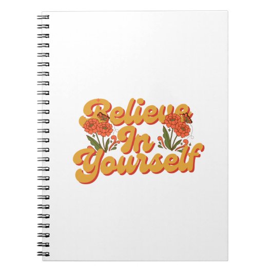 Brown Orange glauben an Ihr eigenes Notebook Notizblock (Vorderseite)