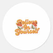 Brown Orange glaubt an sich selbst Aufkleber (Vorderseite)