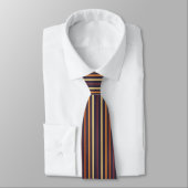 Brown, Orange, Gold Stripes Krawatte (Gebunden)