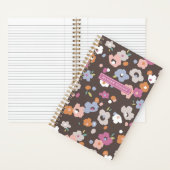 Brown Orange Lila Floral Spiral Bound Notebook Notizblock (Innen)