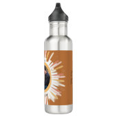 Brown Orange Ombre Sun Vatertag Edelstahlflasche (Rechts)