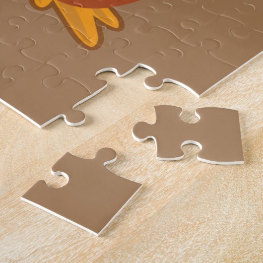 Brown Orange Penguin Puzzle (Seite)