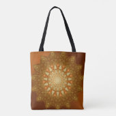 Brown Orange Star Mandala Tasche (Rückseite)