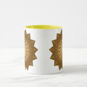 Brown Orange Star Mandala Tasse (Zentrum)