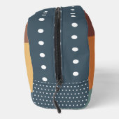 BROWN ORANGE YELLOW BLUE GEOMETRIC PATTERN WASCHBEUTEL (Rechts)