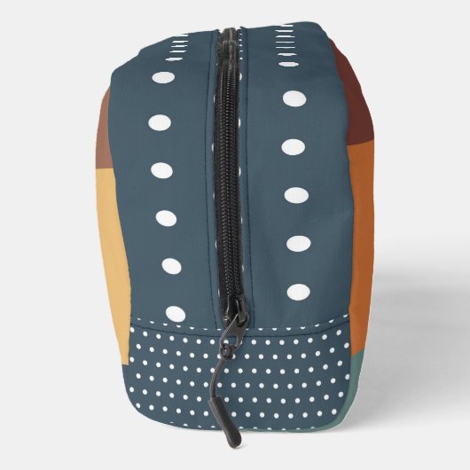 BROWN ORANGE YELLOW BLUE GEOMETRIC PATTERN WASCHBEUTEL (Rechts)