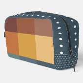 BROWN ORANGE YELLOW BLUE GEOMETRIC PATTERN WASCHBEUTEL (Rechte Ecke)