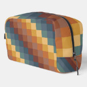 BROWN ORANGE YELLOW BLUE GEOMETRIC PATTERN WASCHBEUTEL (Rechte Ecke)