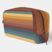 BROWN ORANGE YELLOW BLUE STRIPEN WASCHBEUTEL (Rechte Ecke)