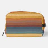 BROWN ORANGE YELLOW BLUE STRIPEN WASCHBEUTEL (Rückseite)