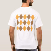 Brown-Orangen-Raute T-Shirt (Rückseite)
