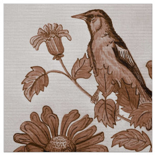 Brown Oriole Fabric Stoff