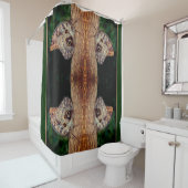 Brown Owl Butterfly Nah Natur Abstrakt Duschvorhang (Beispiel)