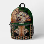 Brown Owl Butterfly Personalisiert Bedruckter Rucksack (Vorderseite)