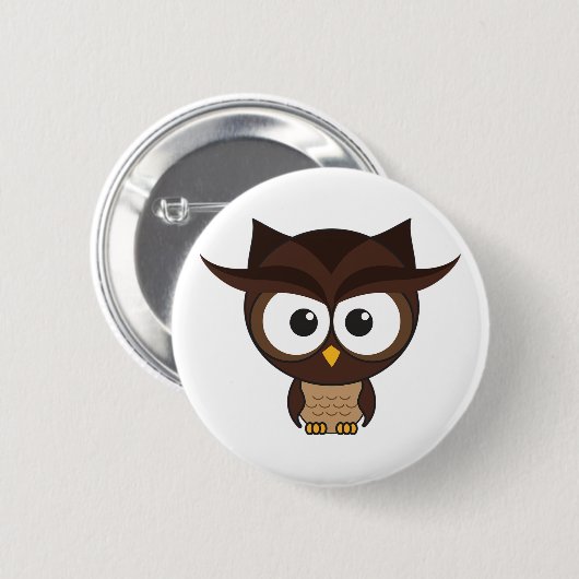 Brown Owl Button (Vorne & Hinten)