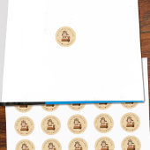 Brown Owl Classroom Library Round Stickers