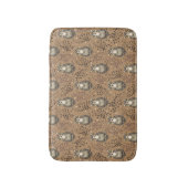 Brown Owl Illustriert Woodland Muster Badematte (Vorderseite Vertikal)