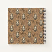 Brown Owl Illustriert Woodland Muster Notizblock (Rückseite)