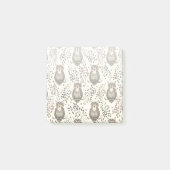 Brown Owl Illustriert Woodland Muster Post-it Klebezettel (Vorderseite)