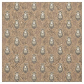 Brown Owl Illustriert Woodland Muster Stoff (Muster)