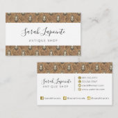 Brown Owl Illustriert Woodland Muster Visitenkarte (Vorne/Hinten)