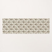 Brown Owl Illustriert Woodland Muster Yogamatte (Rückseite (Horizontal))