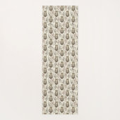 Brown Owl Illustriert Woodland Muster Yogamatte (Rückseite)