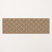 Brown Owl Illustriert Woodland Muster Yogamatte (Vorderseite (Horizontal))